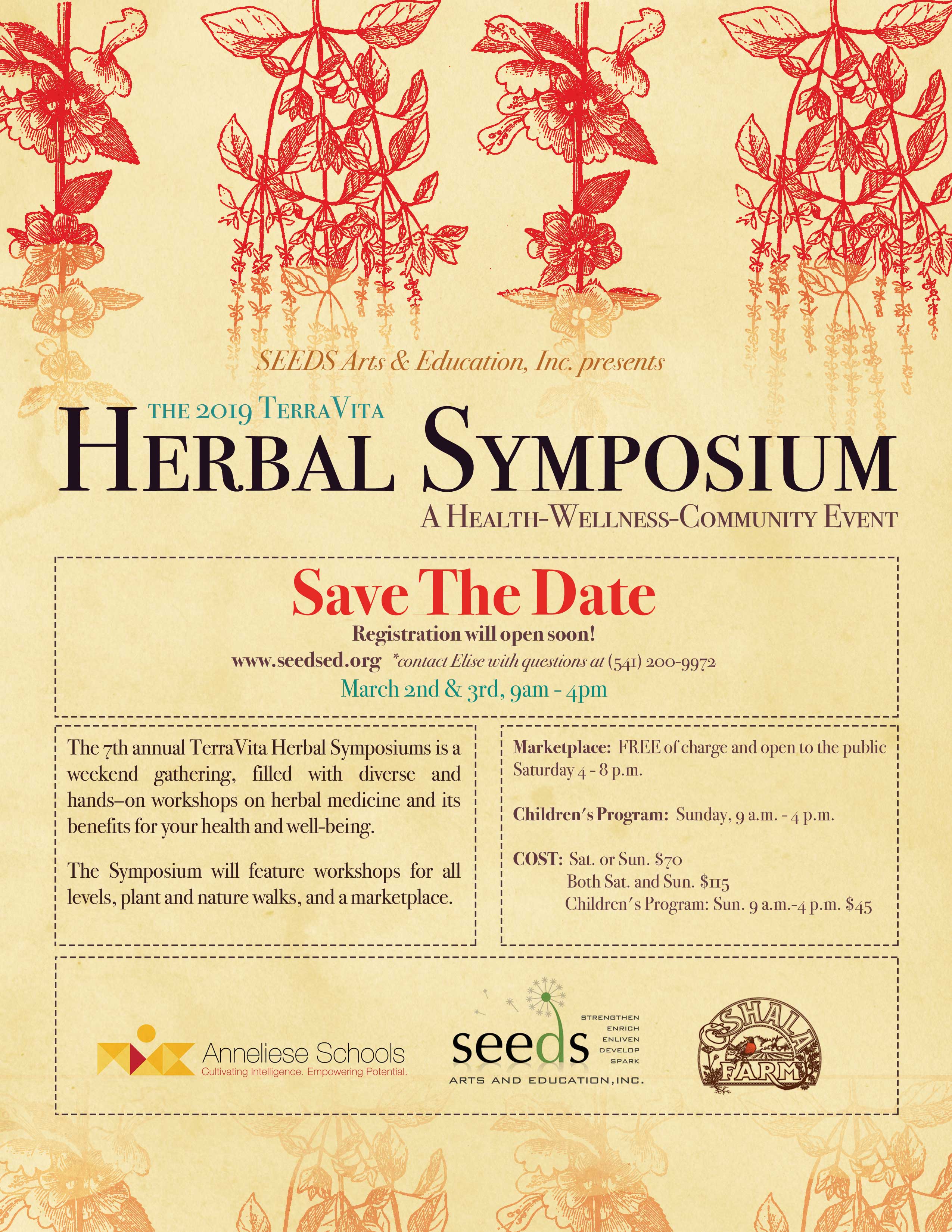 2019 Herbal Symposium – SAVE THE DATE